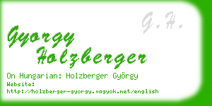 gyorgy holzberger business card